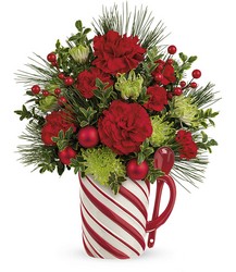 Send a Hug Candy Cane Greeting Bouquet
